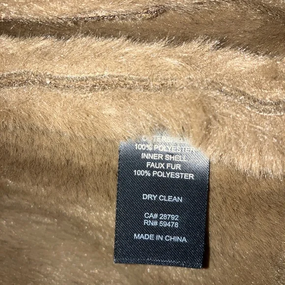 House of Harlow 1960 faux suede fur lined aviator bomber jacket coat XS NWOT - Picture 9 of 10